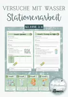 Vorschau - Arbeitsblätter - Wasser - Experimente/Versuche - Stationsarbeit - Deckblatt