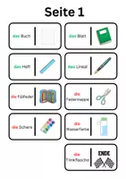 Vorschau - Spiele - Spiele zu Lernwörter Thema Schulsachen - Seite 1