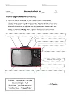 Vorschau - Klassenarbeiten - Gegenstandsbeschreibung Klassenarbeit (Nachschreiber). Eine eigene Gegenstandsbeschreibung verfassen - Seite 1