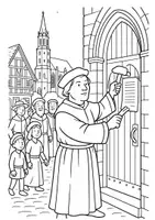 Vorschau - Arbeitsblätter - 11 Ausmalbilder/Malvorlagen zu Martin Luther - Seite 1