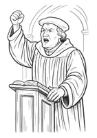 Vorschau - Arbeitsblätter - 11 Ausmalbilder/Malvorlagen zu Martin Luther - Seite 2