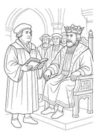 Vorschau - Arbeitsblätter - 11 Ausmalbilder/Malvorlagen zu Martin Luther - Seite 3