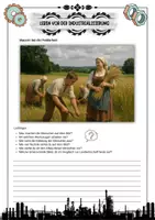 Vorschau - Arbeitsblätter - Industrialisierung - Das Leben vor der Industrialisierung mit Lösungen (Klasse 7 8 9) - Deckblatt