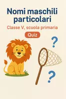 anteprima - Quiz - Nomi machili particolari - Pagina di copertina