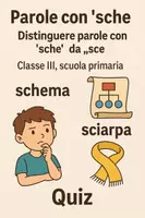 anteprima - Quiz - Parole con "sche" vs parole con "sce" - Pagina di copertina