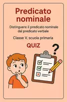 anteprima - Quiz - Predicato nominale vs predicato verbale - Pagina di copertina
