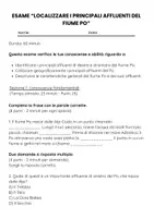 anteprima - Compiti in classe/Test - Esame: Localizzare i principali affluenti del fiume Po - Pagina 1