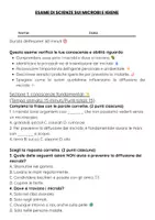 anteprima - Compiti in classe/Test - Esame: importanza dell'igiene per prevenire malattie - Pagina 1