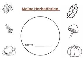 Vorschau - Arbeitsblätter - Meine Herbstferien - Über die Herbstferien schreiben/malen - Seite 1