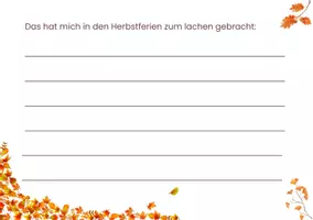Vorschau - Arbeitsblätter - Meine Herbstferien - Über die Herbstferien schreiben/malen - Seite 2