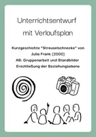 Vorschau - Stundenentwürfe - Kurzgeschichte Streuselschnecke-Beziehungsanalyse Standbild - Deckblatt