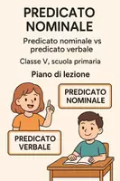 anteprima - Piani di lezione - Predicato nominale vs predicato verbale: piano di lezione - Pagina di copertina