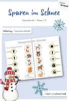 Vorschau - Arbeitsblätter - Spuren im Schnee - Sachunterricht GS 1 - Deckblatt