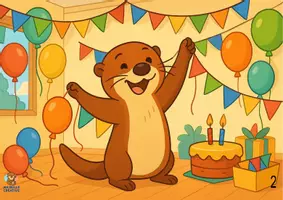 Aperçu - Affichage - Otto fête son anniversaire. (Kamishibaï en PDF à imprimer). - Page 2