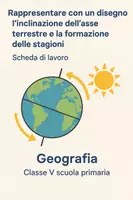 anteprima - Schede informative - Rappresentare con un disegno l’inclinazione dell’asse terrestre e la formazione delle stagioni - Pagina di copertina