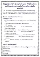 anteprima - Schede informative - Rappresentare con un disegno l’inclinazione dell’asse terrestre e la formazione delle stagioni - Pagina 1