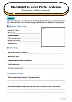 Vorschau - Arbeitsblätter - Parteien in Deutschland (im Bundestag) - Seite 1