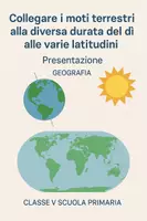 anteprima - Presentazioni / Lavagne - Collegare i moti terrestri alla diversa durata del dì alle varie latitudini prese - Pagina di copertina