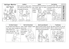 Vorschau - Arbeitsblätter - Leporello Heiliger Martin (3fach differenziert) - Seite 1