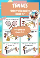 Vorschau - Stundenentwürfe - Unterrichtsentwurf Sport: Tennis Klasse 3/4 - Deckblatt
