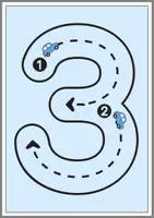 Vorschau - Stationenlernen - Zahlen nachspuren mit dem Auto - Zahlen 1-6 (Klasse 1) - Seite 3