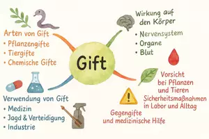 Vorschau - Arbeitsblätter - AB mit Fragen zum Thema "Gift" + Lösungsblatt + Mindmap + Infografik - Seite 2