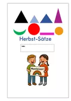 Vorschau - Arbeitsblätter - Montessori Heft. Wortarten bestimmen. Herbst- Sätze - Seite 1