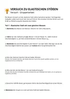 Vorschau - Experimente - Versuch Elastischer Stoß - Deckblatt