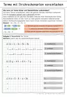 Vorschau - Arbeitsblätter - Terme zusammenfassen und vereinfachen - Seite 3