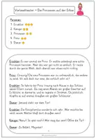 Vorschau - Arbeitsblätter - Vorlesetheater "Die Prinzessin auf der Erbse" - Leseförderung - Märchen - Seite 1