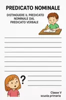 anteprima - Esercizi - Predicato nominale vs predicato verbale: esercizi - Pagina di copertina