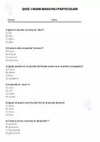 anteprima - Quiz - I nomi maschili particolari - Pagina 1
