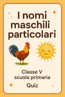 anteprima - Quiz - I nomi maschili particolari - Pagina di copertina