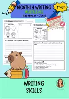 Vista previa - Hojas de trabajo - Writing Primary each month - Escritura cada mes (1º-6º) MULTINIVEL - Portada