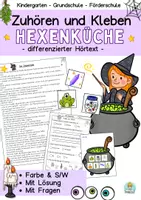 Vorschau - Stundenentwürfe - Paket Zuhören und Kleben (Klettmappe) Hörübung für Kinder - Seite 1