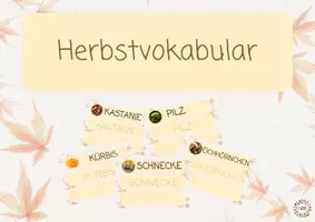Vorschau - Arbeitsblätter - Herbstvokabular - Deckblatt
