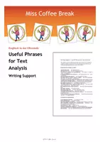 Vorschau - Merkblätter - Useful Phrases for Text Analysis (Language Support | Scaffolds | EF Q1 Q2) - Deckblatt