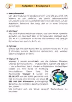 Vorschau - Arbeitsblätter - Aufgaben_Bewgegung1 - Deckblatt