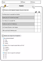 Vorschau - Arbeitsblätter - Rumba Musik Lesetext mit Richtig Falsch Multiple Choice und Offenen Fragen - Seite 2