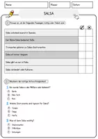 Vorschau - Arbeitsblätter - Salsa Musik Lesetext mit Richtig Falsch Multiple Choice und Offenen Fragen - Seite 2