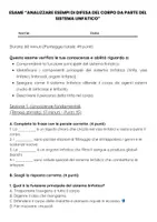 anteprima - Compiti in classe/Test - La difesa del corpo: il sistema linfatico - Pagina 1