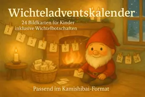 Vorschau - Bildkarten - Wichtel-Adventskalender – 24 Bildkarten mit Wichtelbotschaften | Kamishibai | inkl. PDF mit Ideen, Bastel-, Koch- und Backanleitungen - Deckblatt