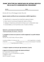 anteprima - Esercizi - Raccolta di materiali: Sistema linfatico (esami) - Pagina 1