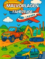 Vorschau - Mal- und Bastelvorlagen - 50+ Malvorlagen / Ausmalbilder Fahrzeuge Polizei Feuerwehr - Deckblatt