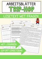 Vorschau - Arbeitsblätter - Trip-Hop Musik Lesetext mit Richtig Falsch Multiple Choice und Offenen Fragen - Deckblatt