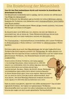 Vorschau - Arbeitsblätter - Die Entstehung der Menschheit- Evolution des Menschen - Seite 1