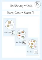 Vorschau - Poster - Geld (Euro, Cent) - Einführung (Klasse 1) - Merkplakate - Deckblatt