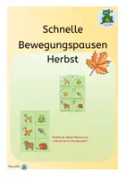Vorschau - Bildkarten - Schnelle Bewegungspausen- Herbst - Deckblatt