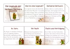 Vorschau - Arbeitsblätter - Leporello „Die Legende der Heiligen Barbara“ – Geschichte und Brauchtum kindgerecht erklärt - Seite 1