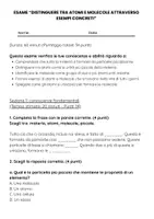 anteprima - Compiti in classe/Test - Esame: distinguere tra atomi e molecole - Pagina 1